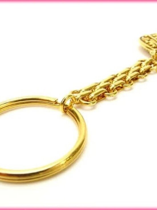 CHANEL Key holder ring Bag charm Chain Coco Vintage Rare CC  CHANEL key ring gold Women Authentic secondhand